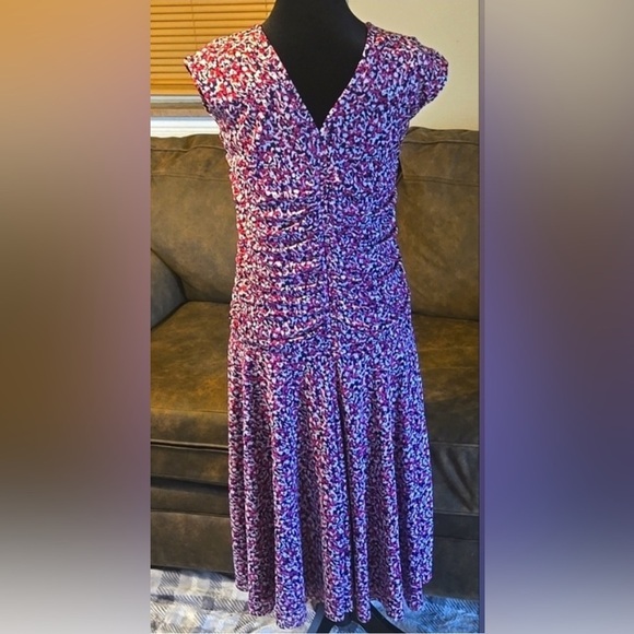 Yvos Multicolor Print Sleeveless Dress 14/16 - Picture 5 of 16